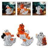 Maxbell Halloween Ghost Statue Ornament Spooky for for Housewarming Gift Lightweight With Black Cat