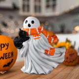 Maxbell Halloween Ghost Statue Ornament Spooky for for Housewarming Gift Lightweight With Black Cat