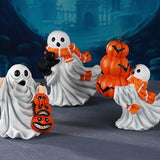 Maxbell Halloween Ghost Statue Ornament Spooky for for Housewarming Gift Lightweight With Black Cat