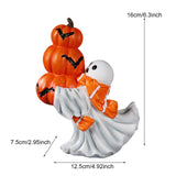 Maxbell Halloween Ghost Statue Ornament Spooky for for Housewarming Gift Lightweight Huging Pumpkin