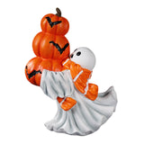 Maxbell Halloween Ghost Statue Ornament Spooky for for Housewarming Gift Lightweight Huging Pumpkin