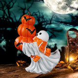 Maxbell Halloween Ghost Statue Ornament Spooky for for Housewarming Gift Lightweight Huging Pumpkin