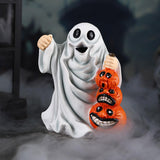 Maxbell Halloween Ghost Statue Ornament Spooky for for Housewarming Gift Lightweight Lifting Pumpkin