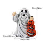 Maxbell Halloween Ghost Statue Ornament Spooky for for Housewarming Gift Lightweight Lifting Pumpkin