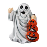 Maxbell Halloween Ghost Statue Ornament Spooky for for Housewarming Gift Lightweight Lifting Pumpkin