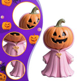 Maxbell Halloween Miniature Pumpkin Figurine Statue for Bookshelf Tabletop Farmhouse Style A