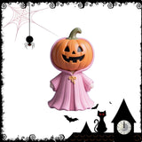 Maxbell Halloween Miniature Pumpkin Figurine Statue for Bookshelf Tabletop Farmhouse Style A