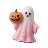 Maxbell Halloween Miniature Pumpkin Figurine Statue for Bookshelf Tabletop Farmhouse Style B