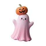 Maxbell Halloween Miniature Pumpkin Figurine Statue for Bookshelf Tabletop Farmhouse Style C