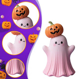 Maxbell Halloween Miniature Pumpkin Figurine Statue for Bookshelf Tabletop Farmhouse Style C