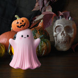 Maxbell Halloween Miniature Pumpkin Figurine Statue for Bookshelf Tabletop Farmhouse Style C