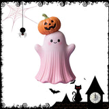 Maxbell Halloween Miniature Pumpkin Figurine Statue for Bookshelf Tabletop Farmhouse Style C