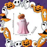Maxbell Halloween Miniature Pumpkin Figurine Statue for Bookshelf Tabletop Farmhouse Style C