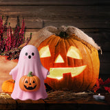 Maxbell Halloween Miniature Pumpkin Figurine Statue for Bookshelf Tabletop Farmhouse Style D