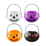 Maxbell Halloween Trick or Treat Bucket Lightweight for Children Boys Girls Festival White