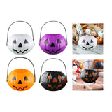 Maxbell Halloween Trick or Treat Bucket Lightweight for Children Boys Girls Festival White