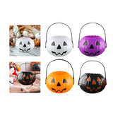 Maxbell Halloween Trick or Treat Bucket Lightweight for Children Boys Girls Festival White