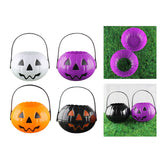 Maxbell Halloween Trick or Treat Bucket Lightweight for Children Boys Girls Festival White