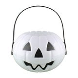 Maxbell Halloween Trick or Treat Bucket Lightweight for Children Boys Girls Festival White