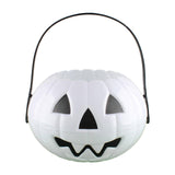 Maxbell Halloween Trick or Treat Bucket Lightweight for Children Boys Girls Festival White