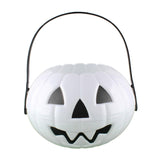 Maxbell Halloween Trick or Treat Bucket Lightweight for Children Boys Girls Festival White