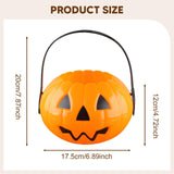 Maxbell Halloween Trick or Treat Bucket Lightweight for Children Boys Girls Festival Orange