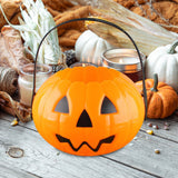 Maxbell Halloween Trick or Treat Bucket Lightweight for Children Boys Girls Festival Orange