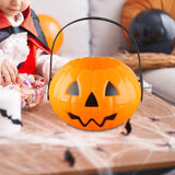 Maxbell Halloween Trick or Treat Bucket Lightweight for Children Boys Girls Festival Orange