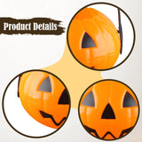 Maxbell Halloween Trick or Treat Bucket Lightweight for Children Boys Girls Festival Orange