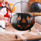 Maxbell Halloween Trick or Treat Bucket Lightweight for Children Boys Girls Festival Black