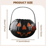 Maxbell Halloween Trick or Treat Bucket Lightweight for Children Boys Girls Festival Black