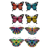 Maxbell 4 Pieces Iron Butterfly Wall Arts Ornaments for Wedding Cafe Courtyard Fence Style A