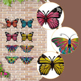 Maxbell 4 Pieces Iron Butterfly Wall Arts Ornaments for Wedding Cafe Courtyard Fence Style A
