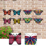 Maxbell 4 Pieces Iron Butterfly Wall Arts Ornaments for Wedding Cafe Courtyard Fence Style A