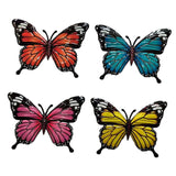 Maxbell 4 Pieces Iron Butterfly Wall Arts Ornaments for Wedding Cafe Courtyard Fence Style A