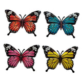 Maxbell 4 Pieces Iron Butterfly Wall Arts Ornaments for Wedding Cafe Courtyard Fence Style A
