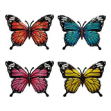 Maxbell 4 Pieces Iron Butterfly Wall Arts Ornaments for Wedding Cafe Courtyard Fence Style A
