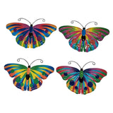 Maxbell 4 Pieces Iron Butterfly Wall Arts Ornaments for Wedding Cafe Courtyard Fence Style B