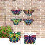 Maxbell 4 Pieces Iron Butterfly Wall Arts Ornaments for Wedding Cafe Courtyard Fence Style B