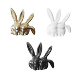 Maxbell Rabbit Statue Decorative Objects Rabbit Figurine for Bookshelf Bedroom Table gold