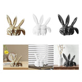 Maxbell Rabbit Statue Decorative Objects Rabbit Figurine for Bookshelf Bedroom Table gold