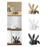 Maxbell Rabbit Statue Decorative Objects Rabbit Figurine for Bookshelf Bedroom Table gold