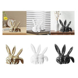 Maxbell Rabbit Statue Decorative Objects Rabbit Figurine for Bookshelf Bedroom Table gold