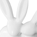 Maxbell Rabbit Statue Decorative Objects Rabbit Figurine for Bookshelf Bedroom Table white