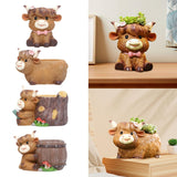 Maxbell Cute Animal Planter Decorative Craft Planter Pots for Outdoor Office Balcony A