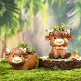 Maxbell Cute Animal Planter Decorative Craft Planter Pots for Outdoor Office Balcony A