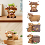 Maxbell Cute Animal Planter Decorative Craft Planter Pots for Outdoor Office Balcony A