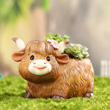 Maxbell Cute Animal Planter Decorative Craft Planter Pots for Outdoor Office Balcony B