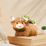 Maxbell Cute Animal Planter Decorative Craft Planter Pots for Outdoor Office Balcony B