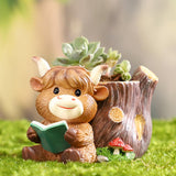 Maxbell Cute Animal Planter Decorative Craft Planter Pots for Outdoor Office Balcony C